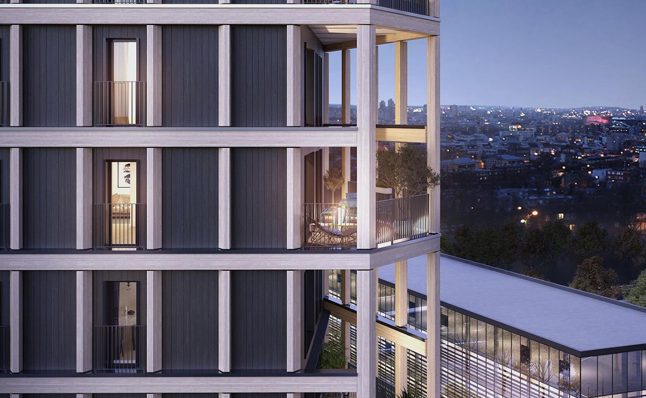 Vue de la façade du programme immobilier neuf Le Berlier à Paris 13