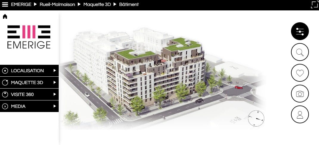 Aperçu de la maquette orbitale du programme immobilier neuf à Rueil-Malmaison 6 Rue Paul Héroult